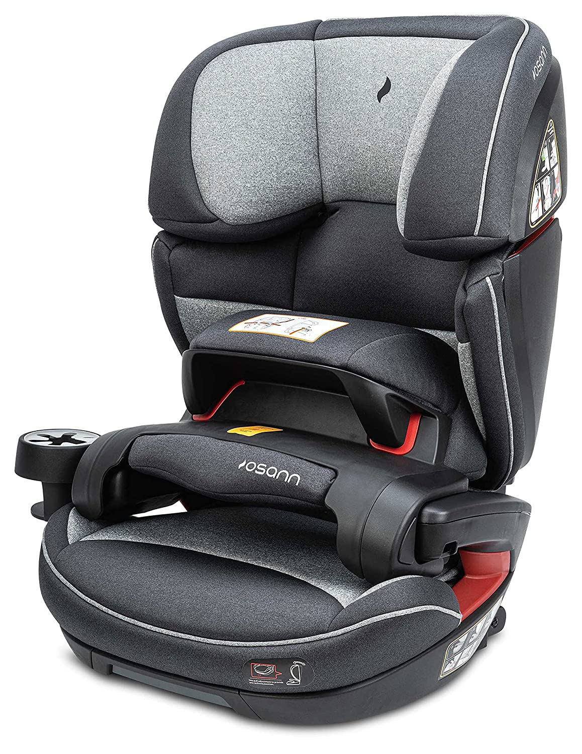 Osann Jazzi PS Children\'s Car Seat with Isofix and Impact Body System Group 1/2/3 (9-36 kg) Child Seat - Universe Grey