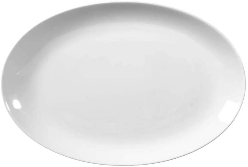 Seltmann Weiden Uni 7 Rondo White Wicker Oval Porcelain Plate 28 cm - \"Ofensortierung\" - May Have Small Blemishes