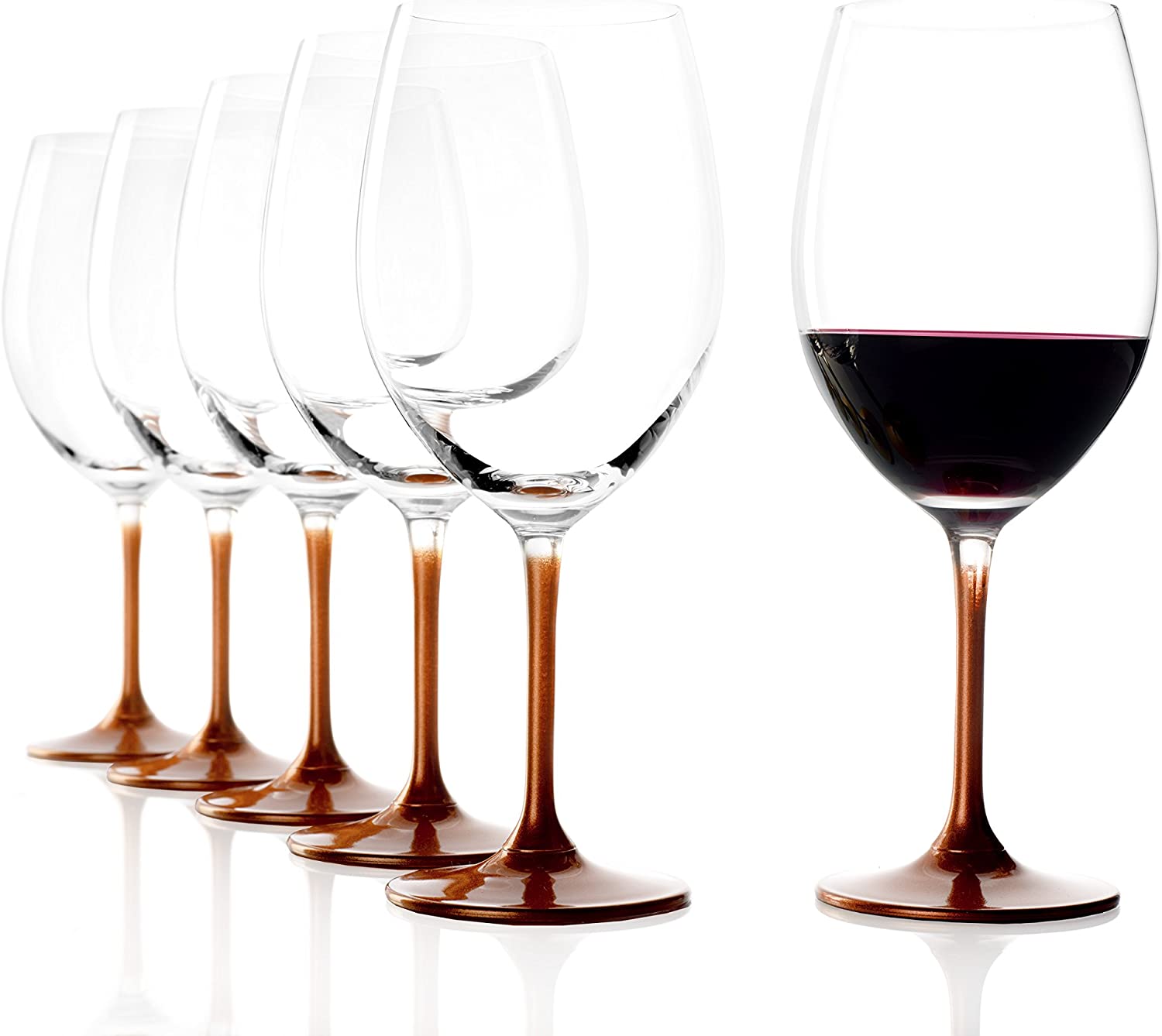 STÖLZLE LAUSITZ Red Wine Glasses Event 640 ml in Bronze I Red Wine Goblets Set of 6 I Wine Glasses Dishwasher Safe I Red Wine Goblets Set Shatterproof I High Quality Crystal Glass I Highest Quality