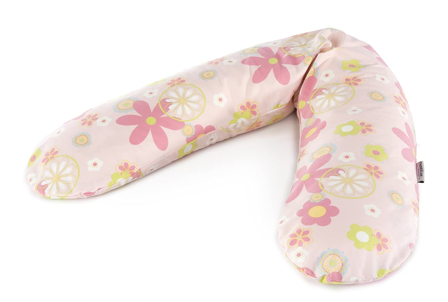 Replacement Cover For The Original Theraline Pregnancy And Nursing Pillow, 100% Cotton. Pattern Flower tendril