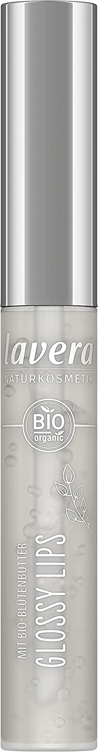 lavera Glossy Lips - Shiny Glass 01 - Lip Gloss - Gluten Free - Leaves a Pl, ‎transparent