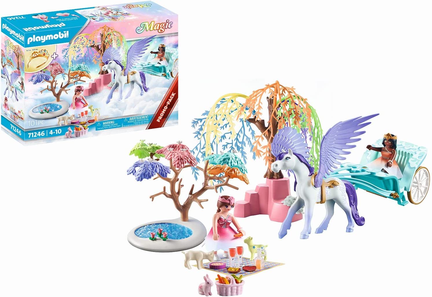 Playmobil Magic 71246 Picnic with Pegasus Carriage with Large Children \ 's tiara toy for children from 4 years
