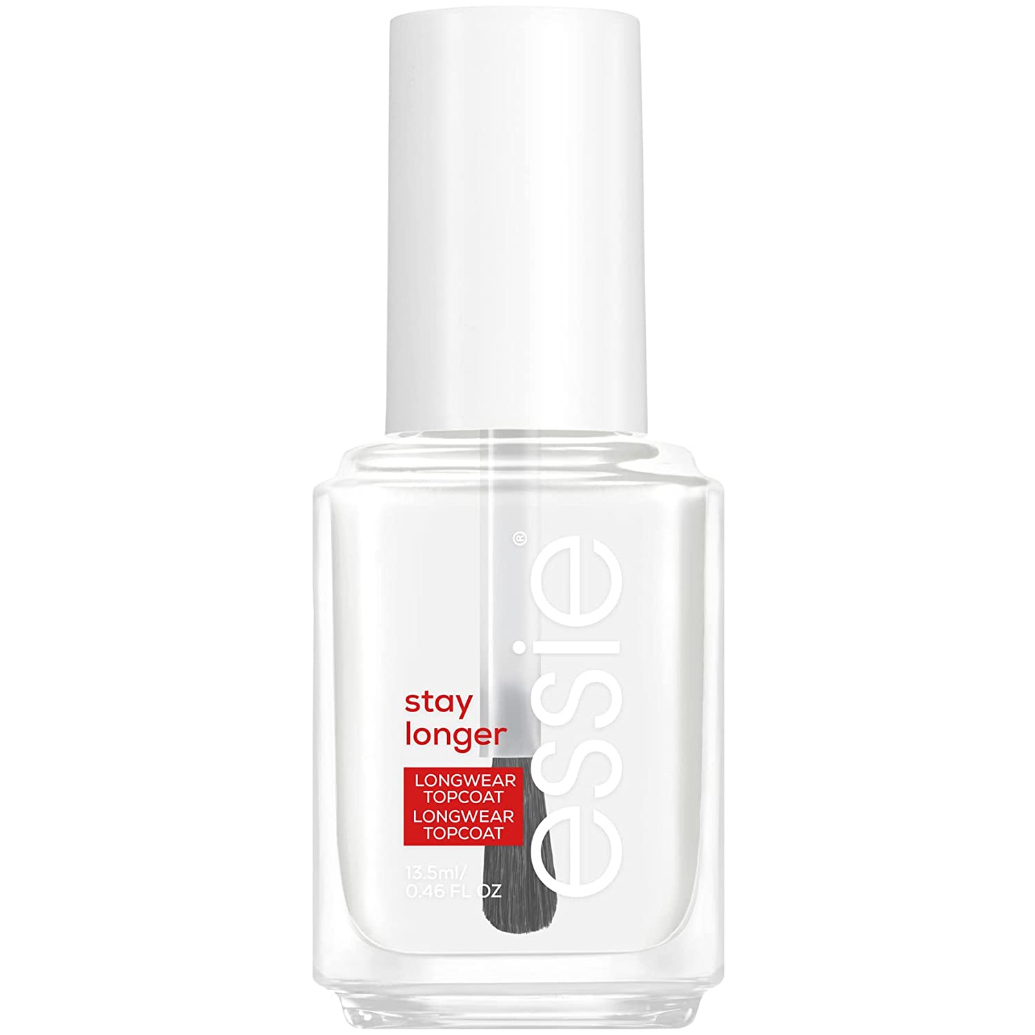 essie stay longer premium longwear top coat, top coat for long hold and extended colour brilliance, 13.5 ml, ‎stay