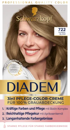 Schwarzkopf Diadem Haarfarbe Dunkel Blond 722