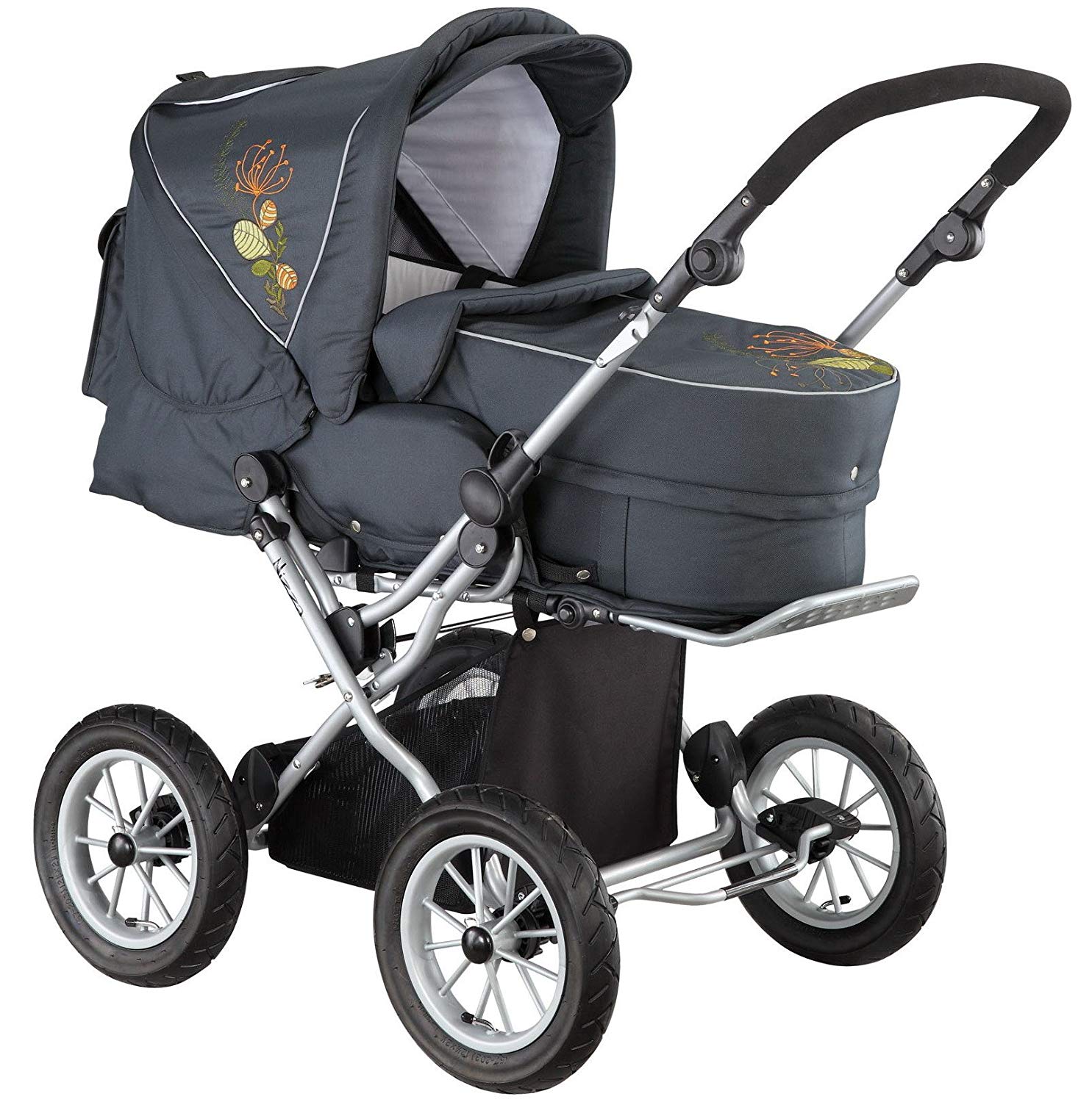 Knorr-Baby Nizza 706941 Travel System with Cooling System Grey/Flowery