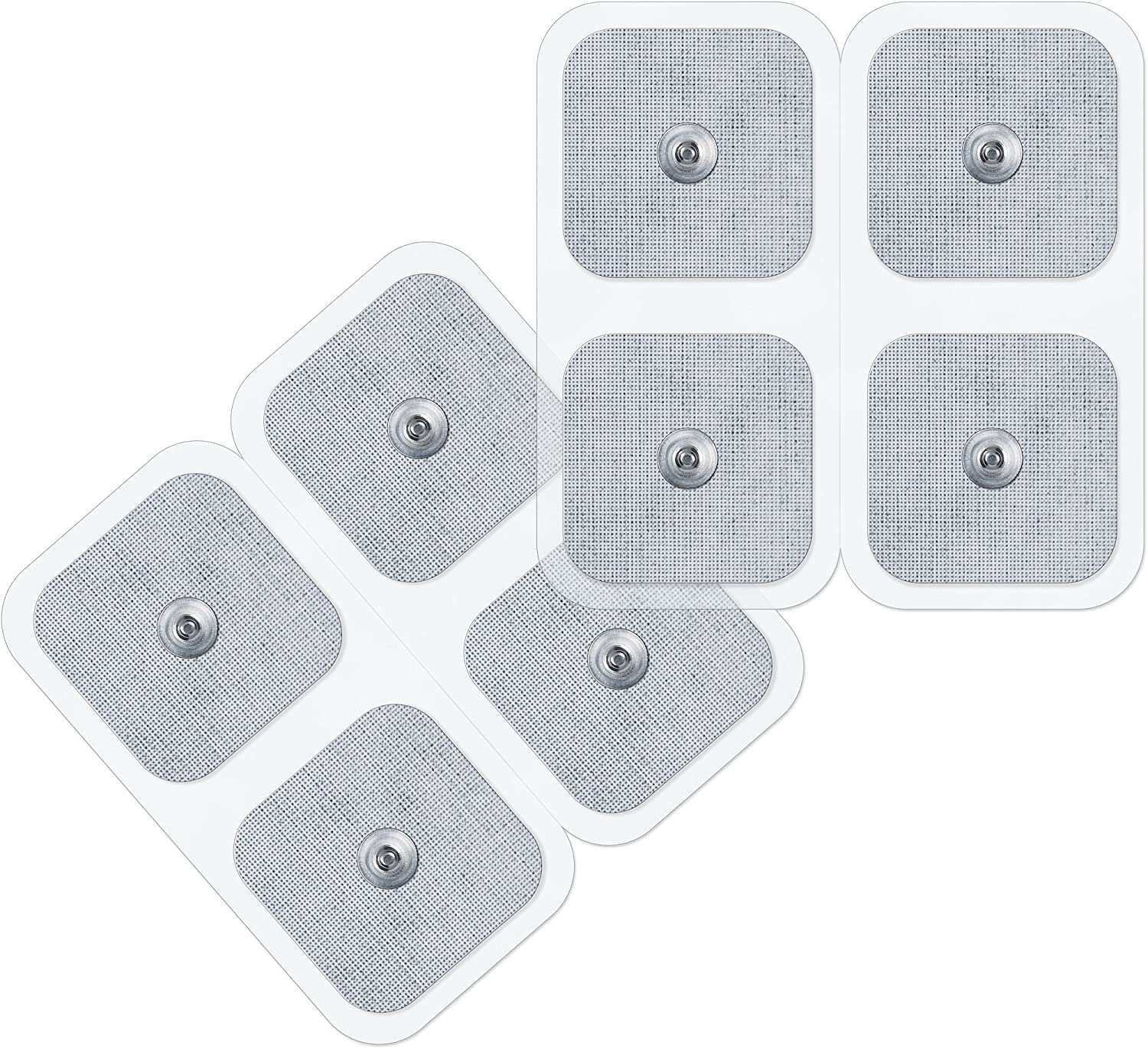 Beurer & Sanitas Electrode Replacement Kit Consisting of 8 Self-Adhesive Gel Pads 45 x 45 mm Suitable for EMS and TENS Devices from Beurer and Sanitas