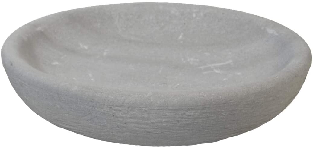 Varia Living Basalite Plate Jade in Grey Bowl as a Decorative Eye-Catcher Decorative Bowl for Storage of Fruit Bowl in Modern Vintage Shabby Look