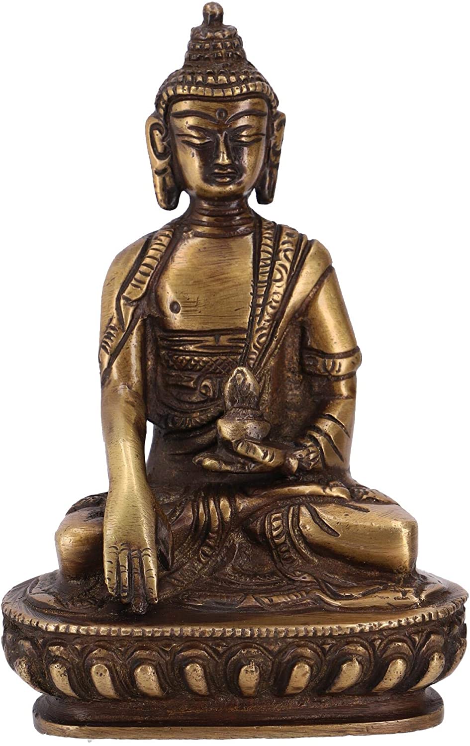 Brass Buddha Statue Bhumisp Arsa Mudra – Brass And Copper Statue