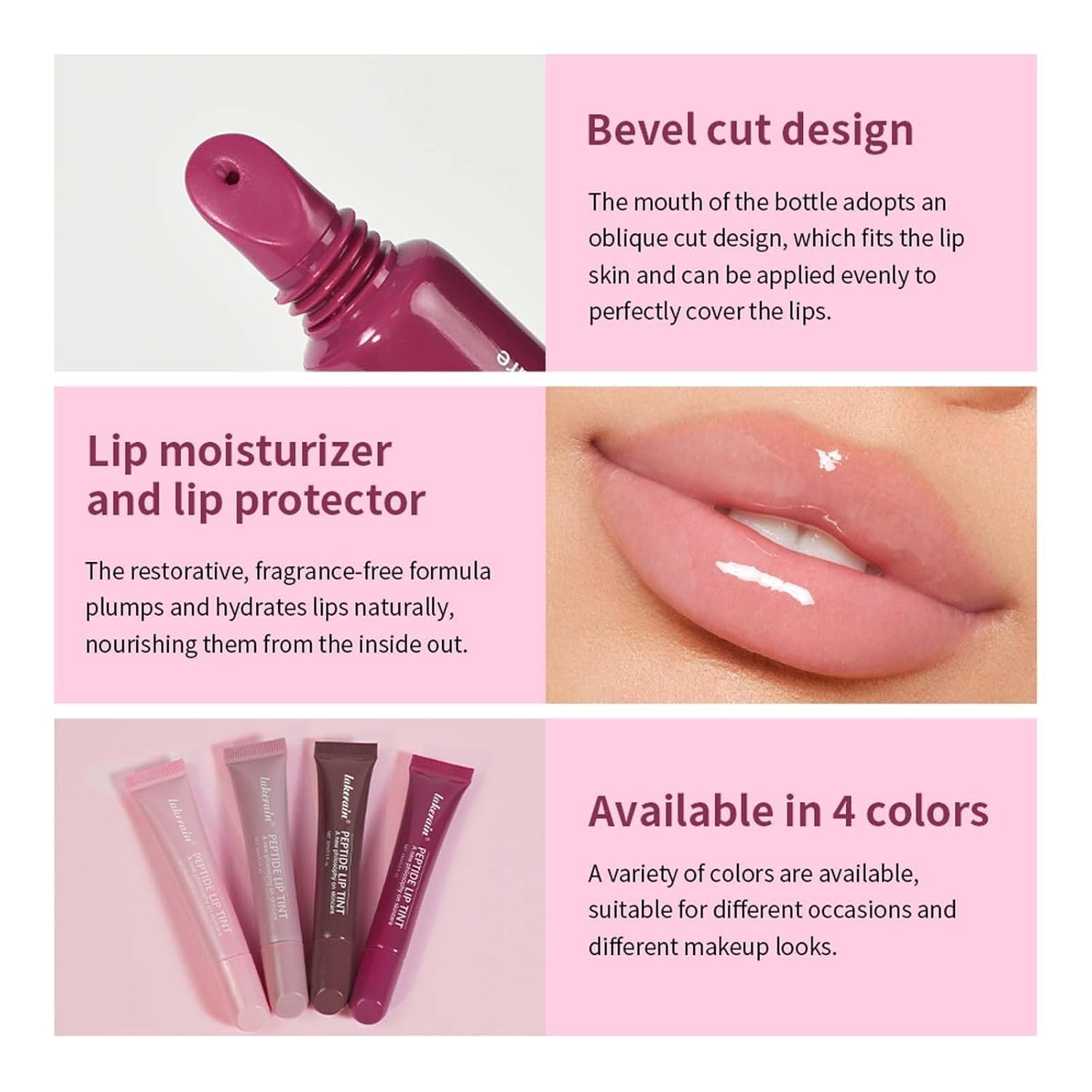 Rhode Peptide Lip Tint, Rhode Lip, Sheer Color and Hydrating Finish for Women Girls, Long Lasting Glossy Lip Gloss, Vegan Cruelty Free, for Women Girls, 3 fl oz (Ribbon, 10 ml)
