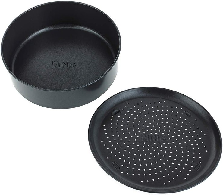 Ninja Foodi 2-Piece Non-Stick Bakeware [4026J300EUK] Ceramic Coated, Dishwasher Safe, Black