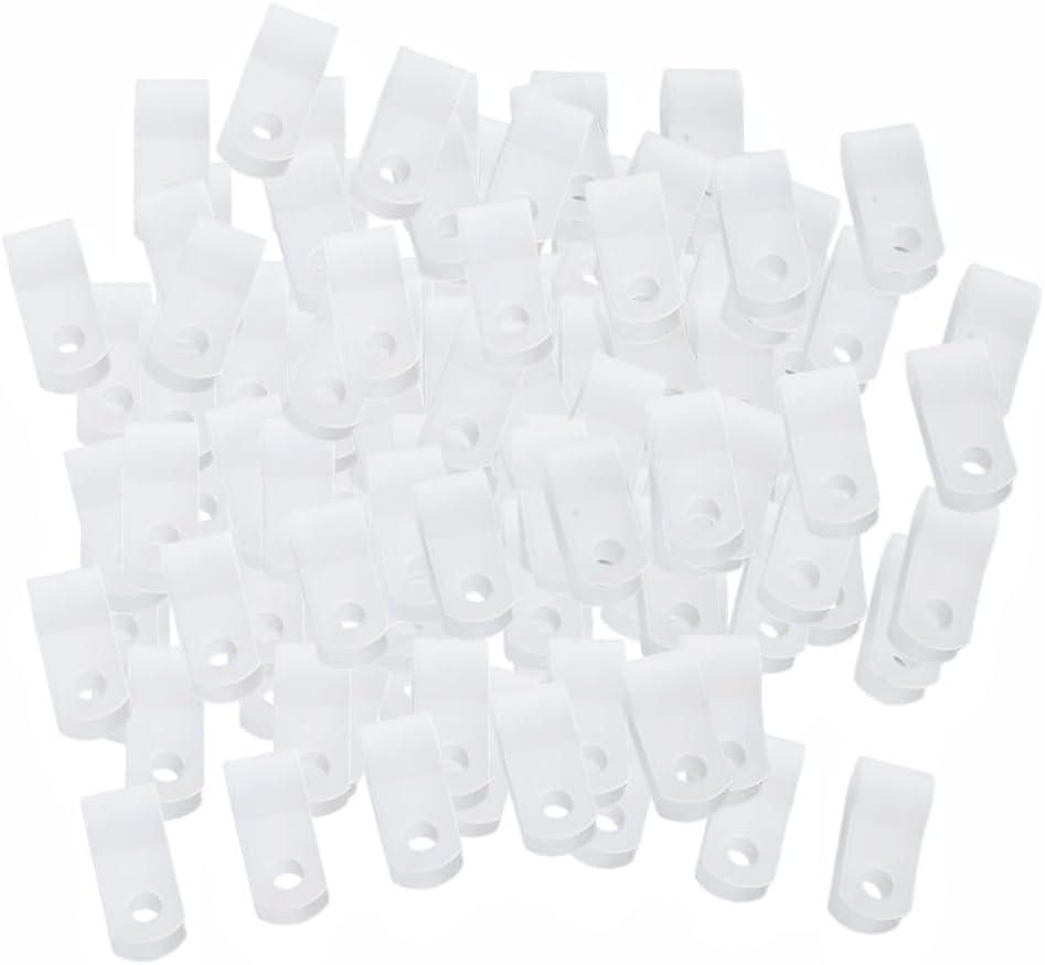 Multi-Purpose Pot Protectors, Pack of 100 Plastic Bumpers for Dutch Oven Lid Safety (White)