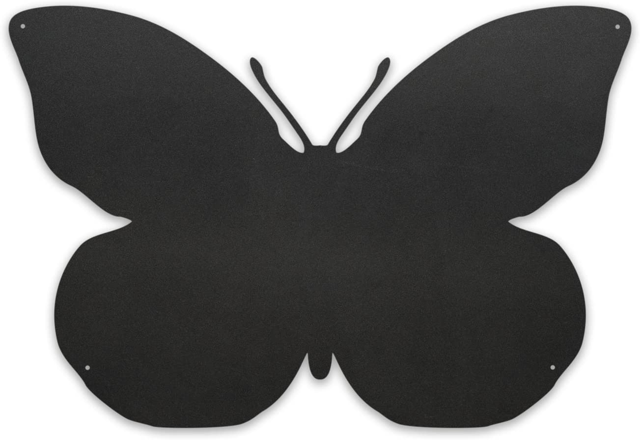 Kalamitica 56 X 38Cm Metallic Plate In Butterfly Shape - Charcoal