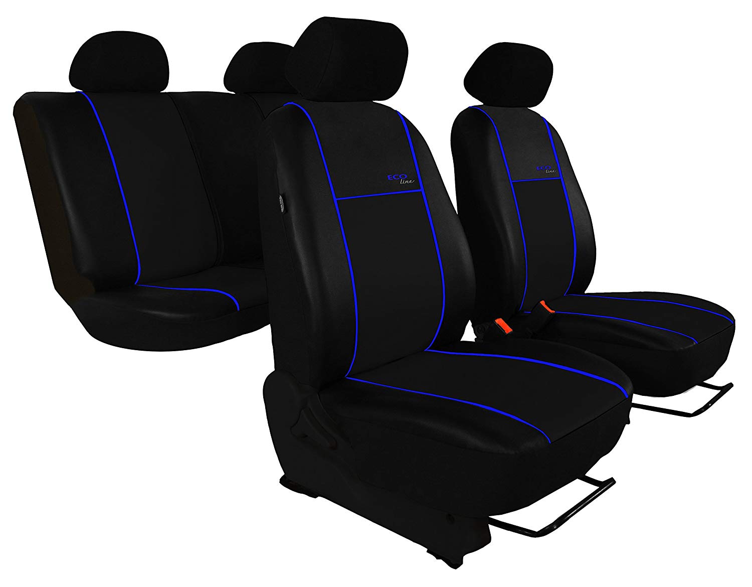 Customised ASX 2010 On Blue Slat Design Eco-Line. Car Seat Cover Set