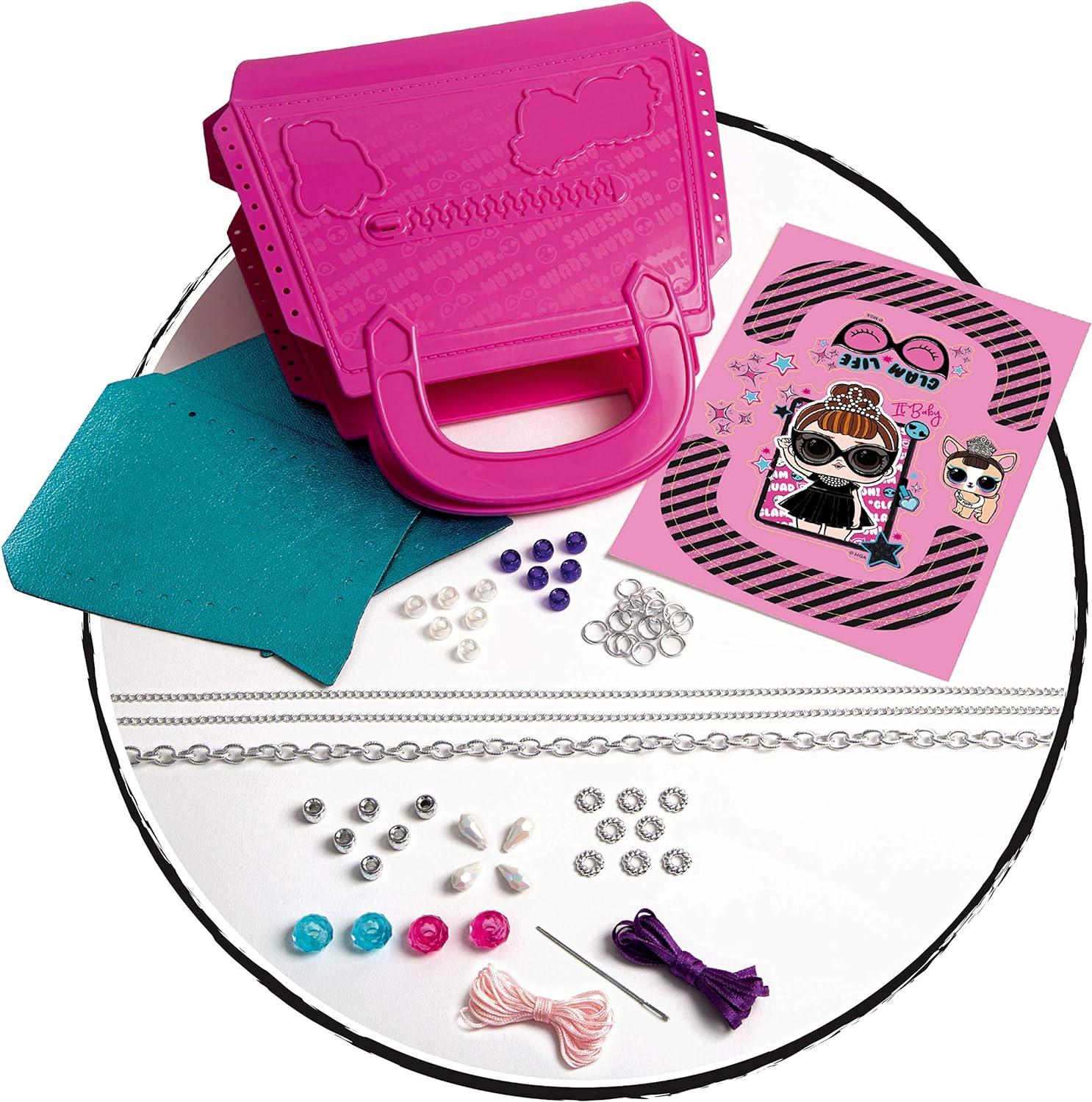 Clementoni 18546 L.O.L Surprise - Magical Handbag with Jewellery, Bag for DIY & Decorating, Sparkling Accessories, Creative Toy for Children from 6 Years