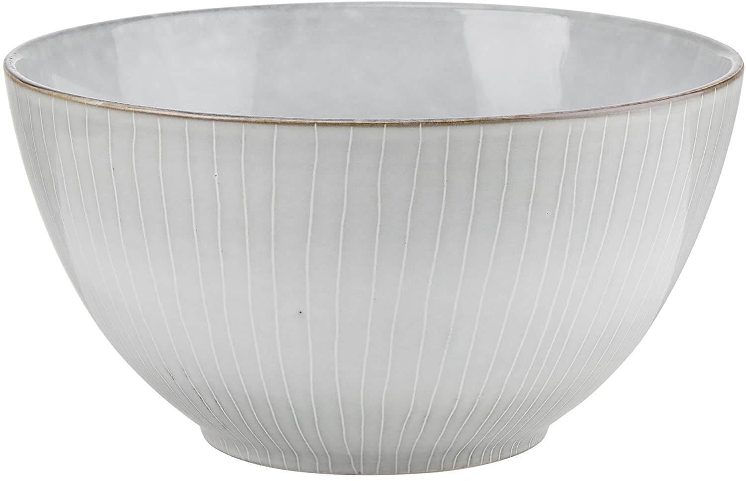 BUTLERS Henley bowl in grey, diameter 23 cm, bowl made of stoneware, salad bowl, cereal bowl, soup bowl, fruit bowl