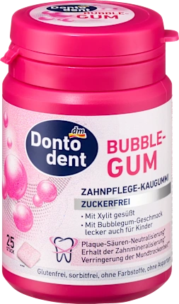 Chewing gum, Bubblegum with Xylitol, 25 pieces