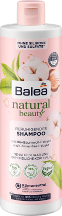 Shampoo Natural Beauty Organic cotton extract and Green tea extract, 400 ml