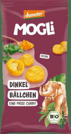 Children's snack spelled balls curry banana demeter, from 3 years, 40 g