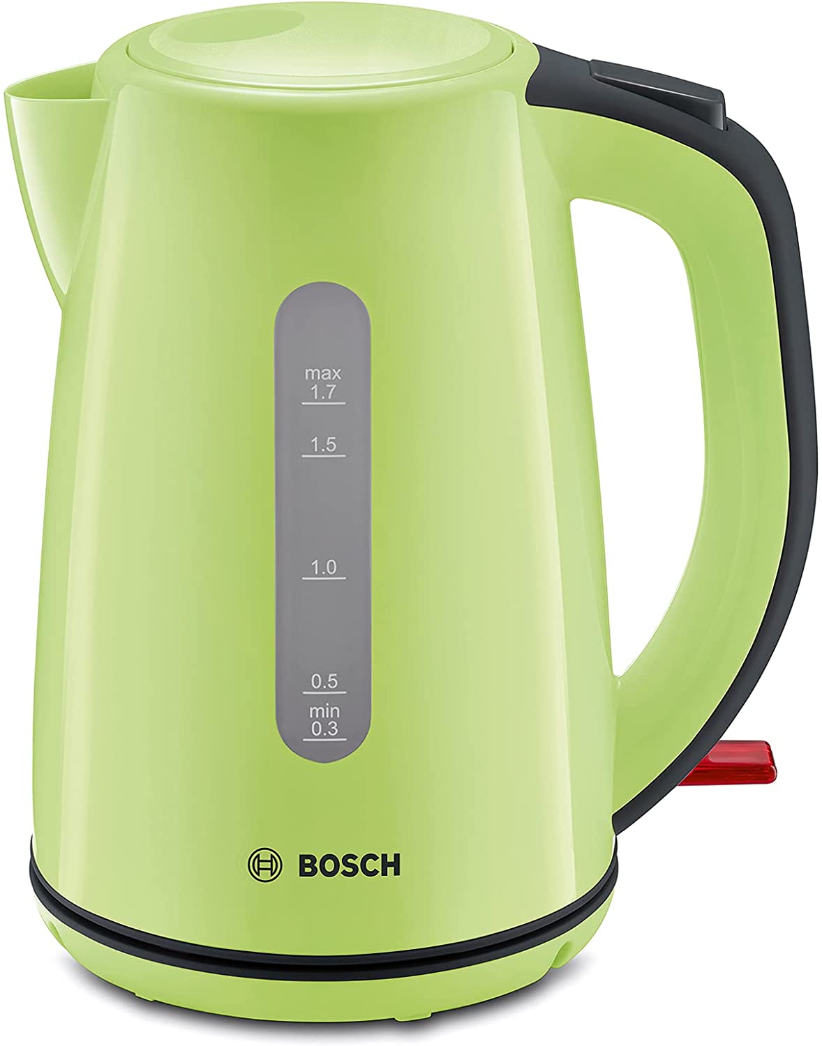 Bosch TWK7506 Wireless Kettle, Automatic Shut-Off, Overheating Protection, Limescale Filter, 1.7 L, 2200 W, Green