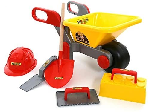 Polesie Wader Quality Toys 50229 Construction Wheelbarrow with Brick Set 6-