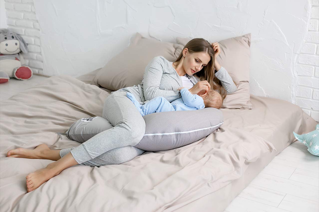 Sei Design Nursing Pillow Pregnancy Pillow 190 + 1x Extra Nursing Pillow Cover