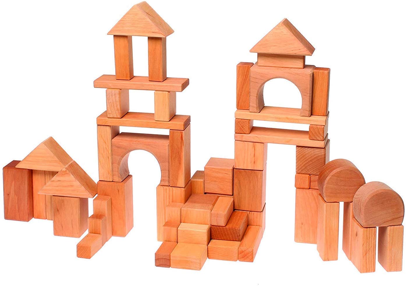 Geo Blocks Building Set By Grimms, 60 Blocks
