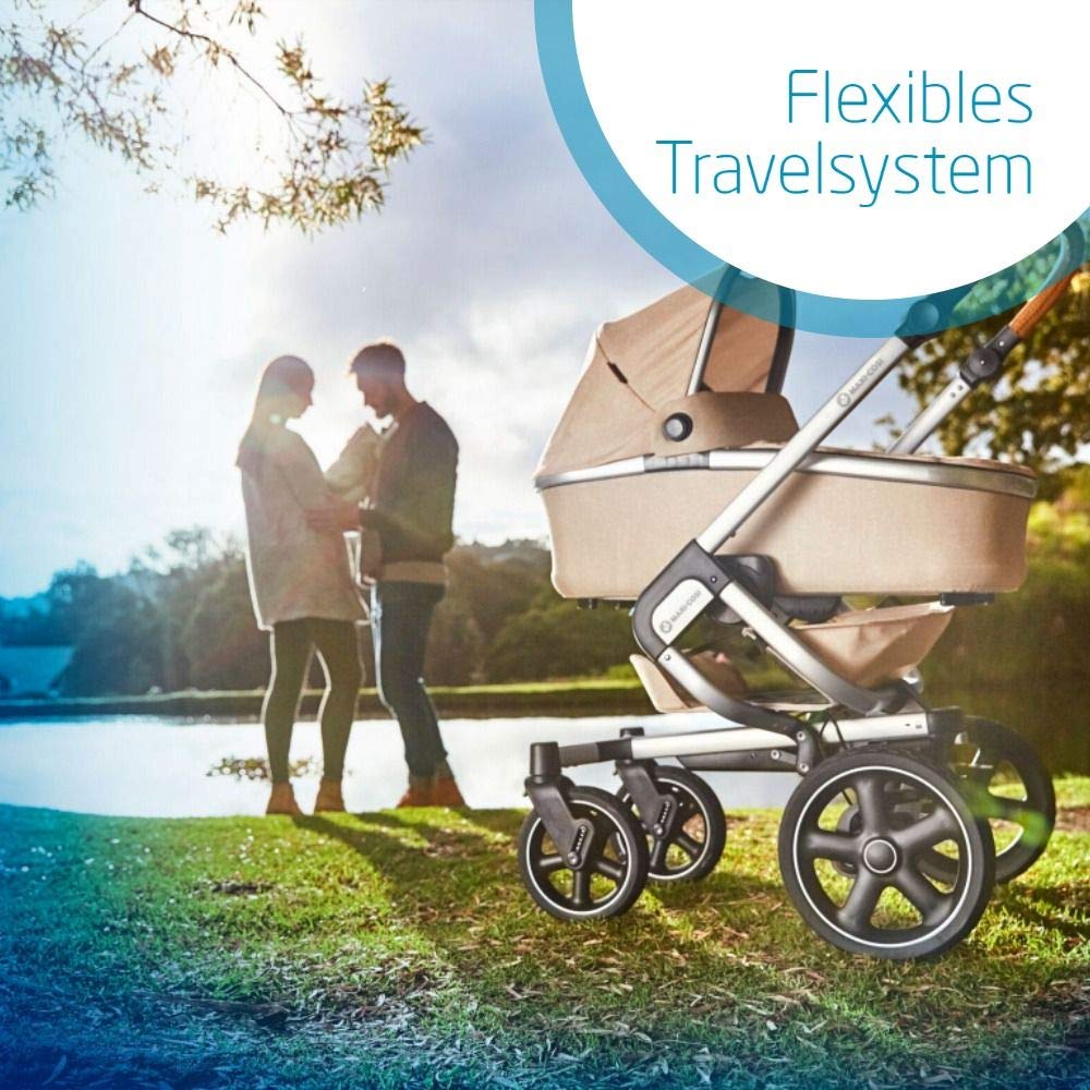 Maxi-Cosi Nova Combi-Pushchair Can Be Used From Birth to Approx. 3.5 Years, Comfortable Outdoor/Off-Road Pushchair 4 Wheels