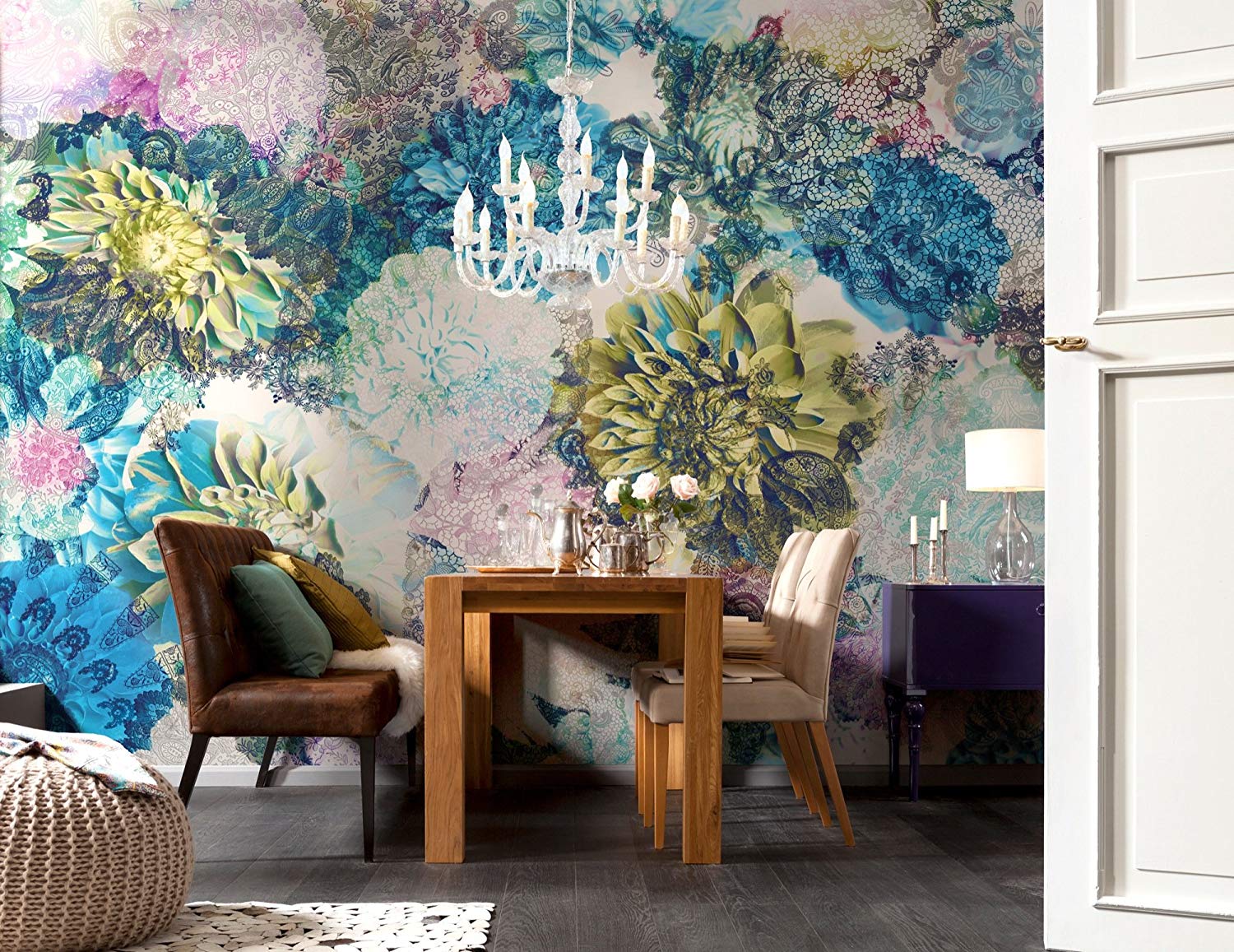 Frisky Flowers Photographic Wall Mural
