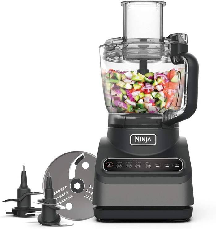 Ninja Food Processor with Auto-iQ [BN650UK] 850W 2.1L Bowl, Silver