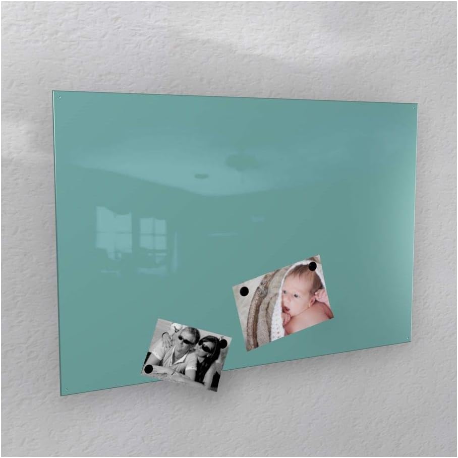 Colours-Manufaktur Magnetic Board Glossy Turquoise Light Green RAL 6027 4 Different Sizes 40 x 60 cm 50 x 80 cm 60 x 90 cm 50 x 110 cm 50 x 80 cm