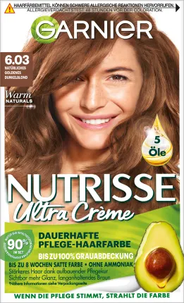 Nutrisse Hair Color Ultra Cream Natural Golden Dark Blond 6.03, 1 St