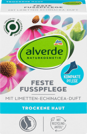 alverde NATURKOSMETIK Firm foot care with lime-Echinacea scent, 40 g