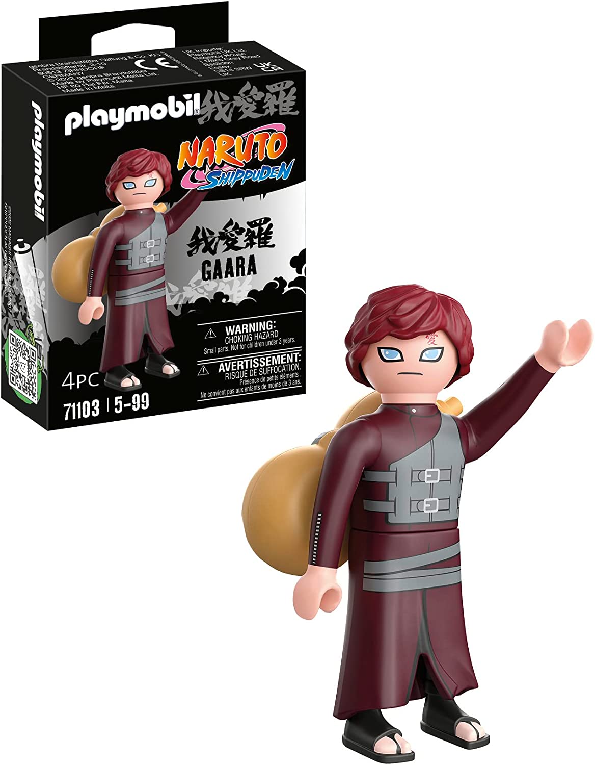 PLAYMOBIL Naruto Shippuden 71103 Gaara, Creative Fun for Anime Fans with Great Details and Authentic Extras, 4 Pieces, from 5 Years