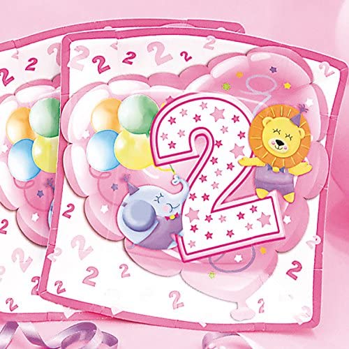 Givi Itali 19 cm Age 2 Baby Girl Square Plates (Pack of 10), One Size)