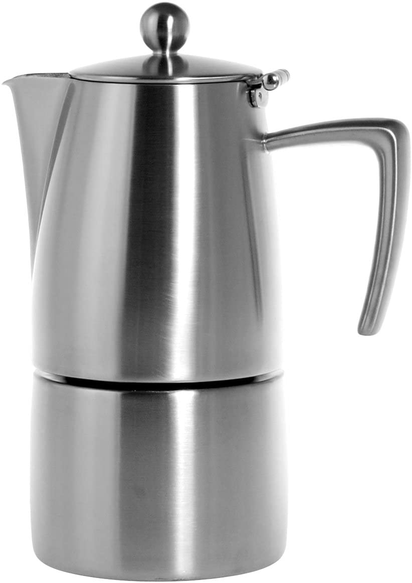 Ilsa Slancio Espresso Coffee Maker, with Induction Bottom, Silver Colour, for 4 Cups