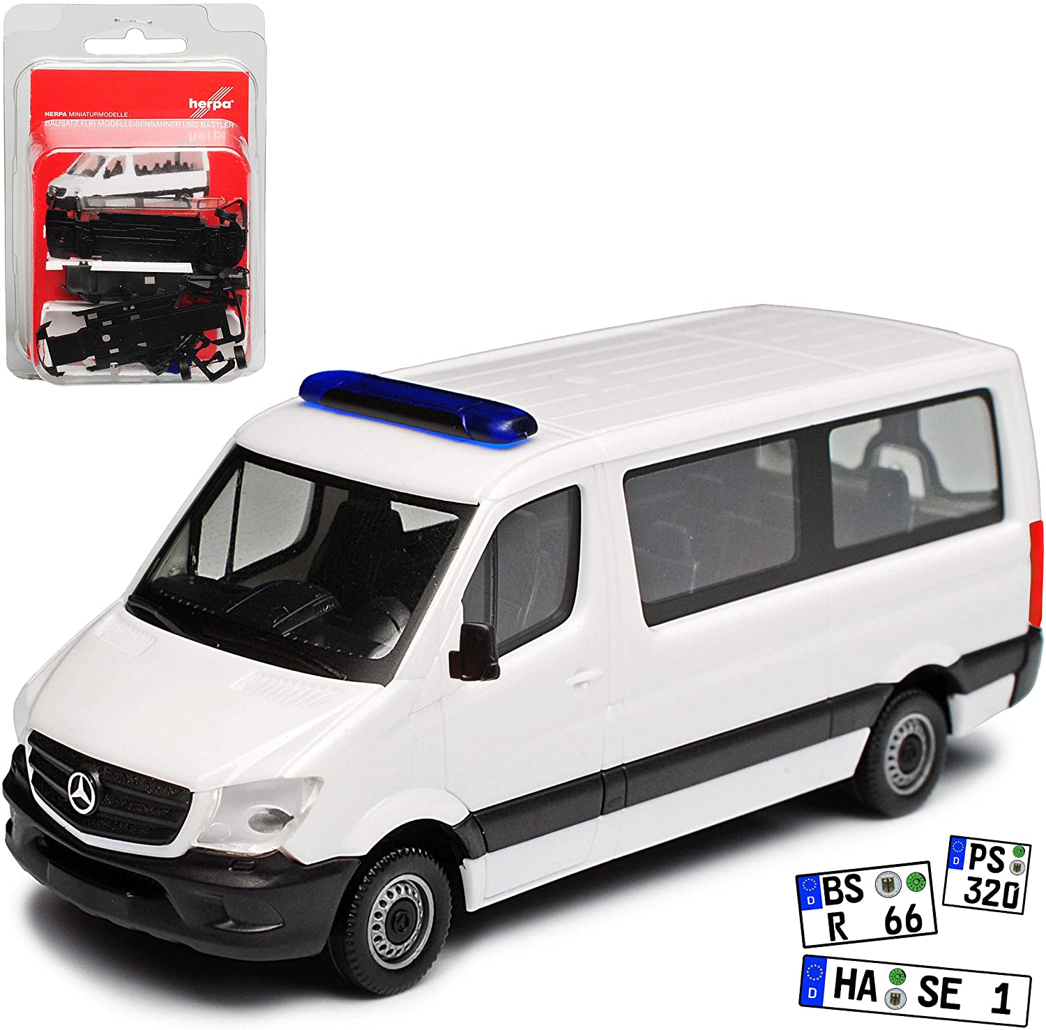 Herpa Mercedes-Benz Mercedes-Benz Sprinter Ii Transporter Police White Ncv 3 W906 Model 2006-20