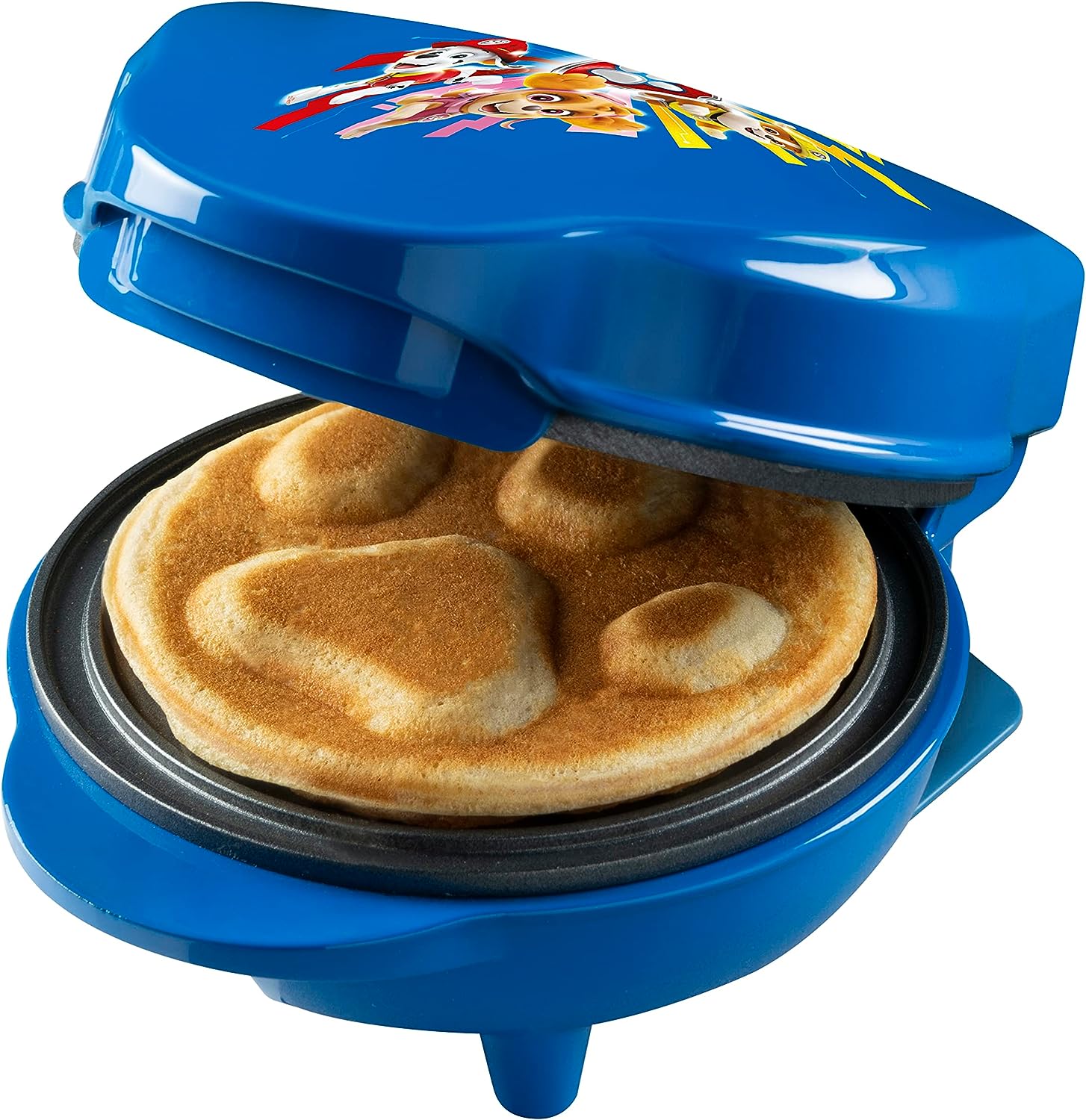 Paw Patrol Waffle Iron, Mini Waffle Iron in Unique Paw Patrol Design, for Children\'s Birthdays, Easter and Christmas, Includes Baking Light, Waffle Size: Diameter 10 cm, Officially Licensed Product,