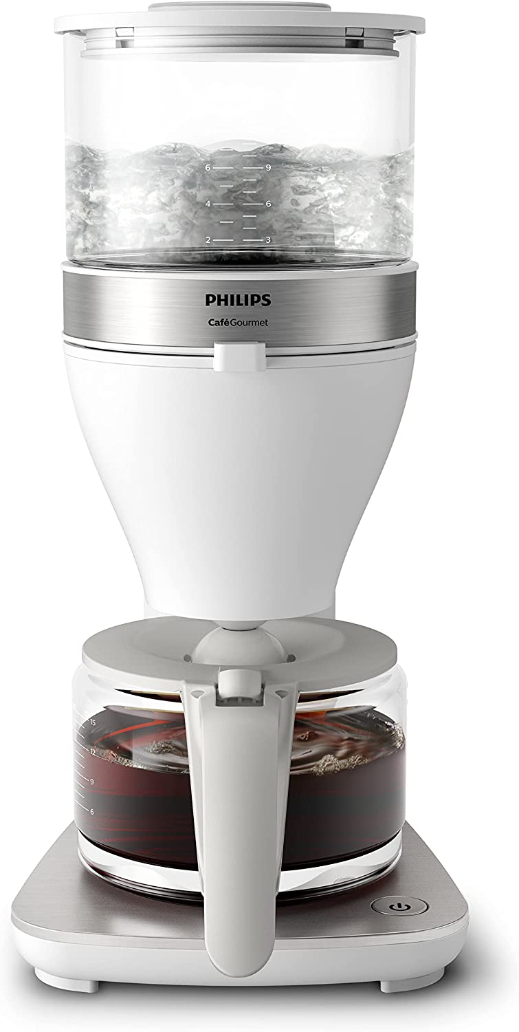 Philips Domestic Appliances DE Philips Cafe Gourmet Filter Coffee Maker, Direct Brewing Principle, White, HD5416/00