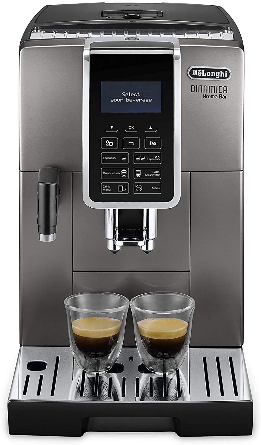 DeLonghi De\'Longhi ECAM359.57.TB Dynamic Coffee Machine Aroma Bar Plastic, Titanium