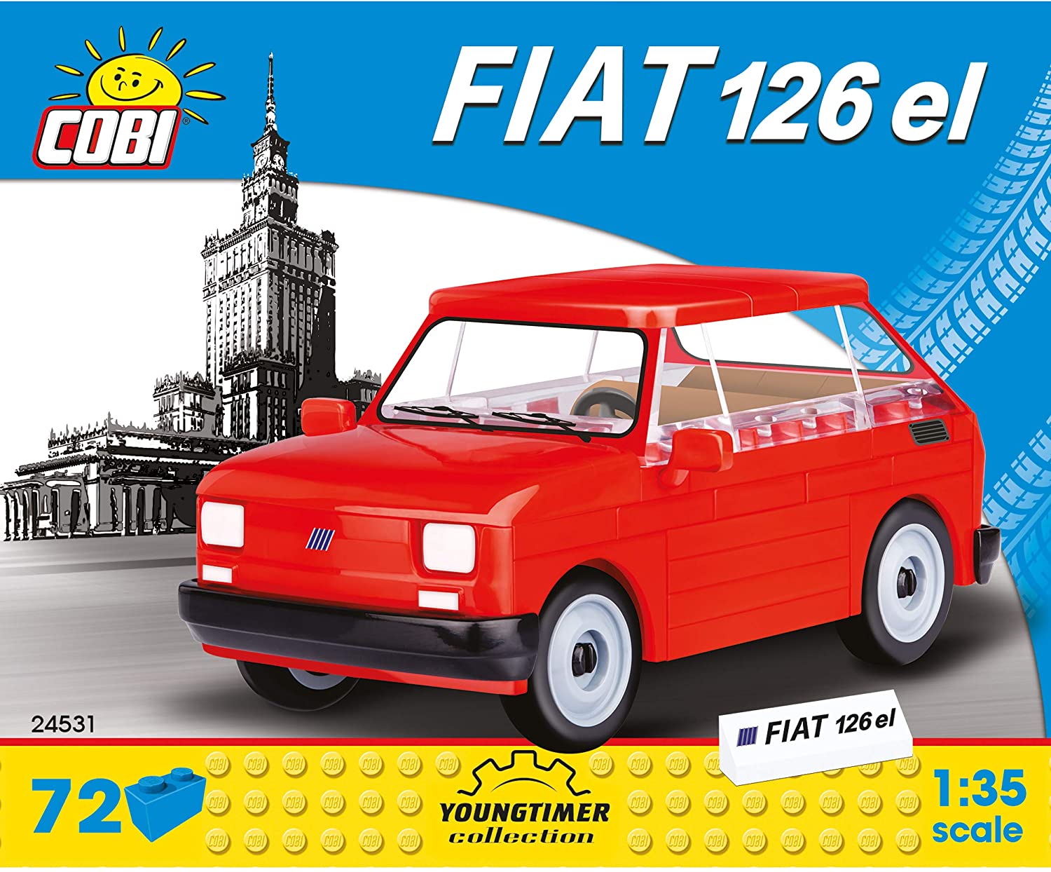 Cobi 24531 Fiat 126 El 1:35 Youngtimer Collection, Model Of A Retro Car, 72