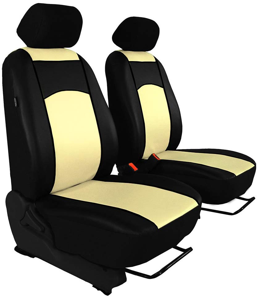 POK-TER-TUNING Astra K from 2015, perfectly fitting front seat covers, protective covers in faux leather beige.