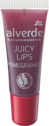 alverde NATURKOSMETIK Lip Gloss Juicy Lips Pomegranate, 8 ml