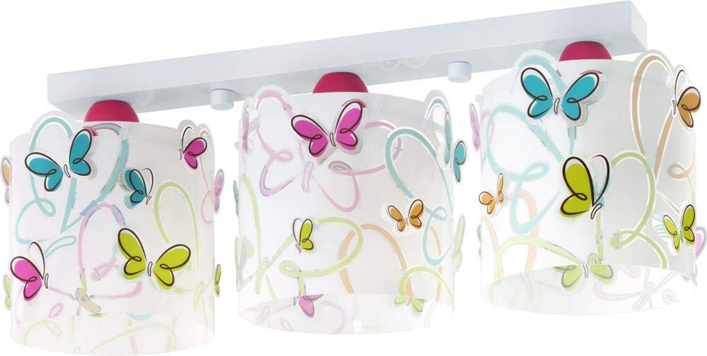 Dalber 3-Bulb Ceiling Light With Butterfly Design