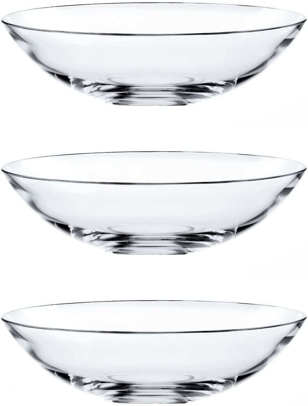 Spiegelau & Nachtmann Nachtmann Vivendi 0081462-0 Glass Bowl, Diameter 17 cm, Clear (Pack of 3)