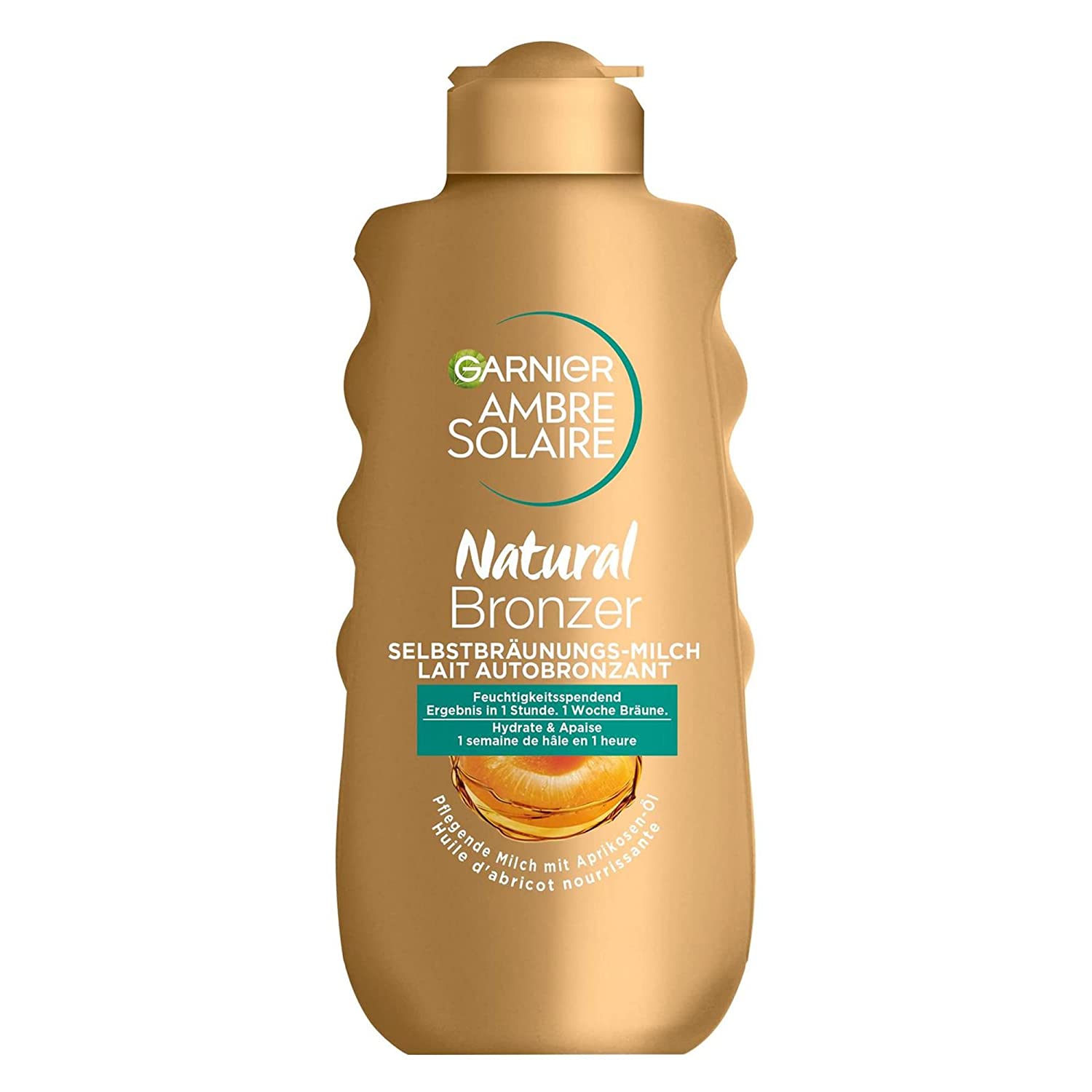 Garnier Self-Tanning Milk, Bronzer Lotion for a Natural and Stain Free Tan, Ambre Solaire Natural Bronzer Milk, 1 x 150 ml