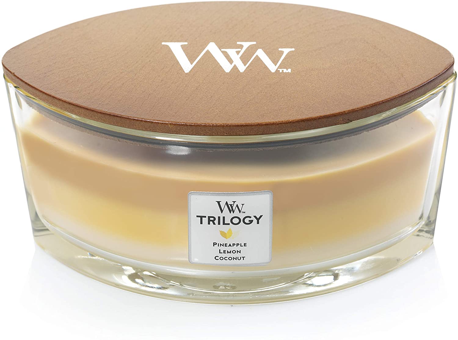 Woodwick Elliptical Trilogy Scented Candle With Crinkling Wick Fruits Of Su
