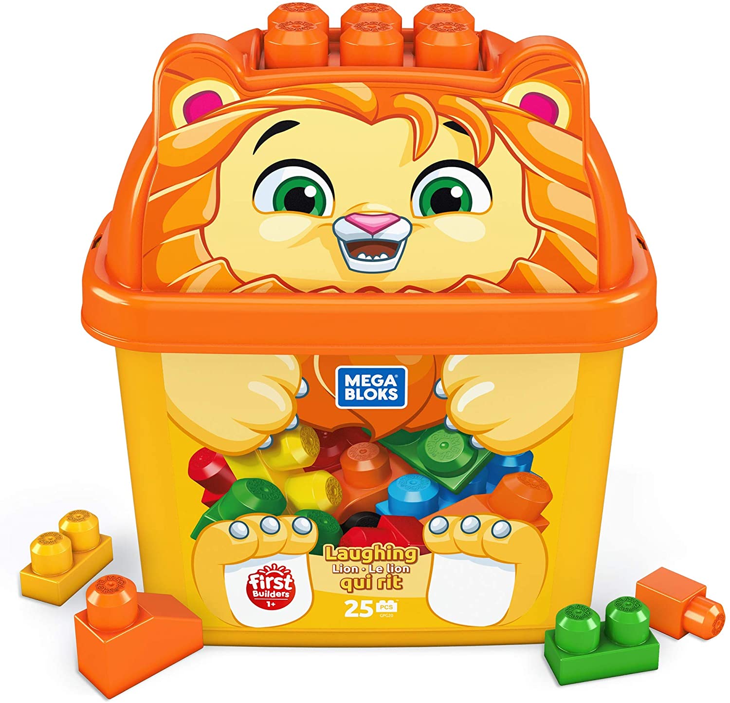 Mega Bloks Gpg20 - Mega Bloks Lion Building Block Box (25 Pieces) Toy From 