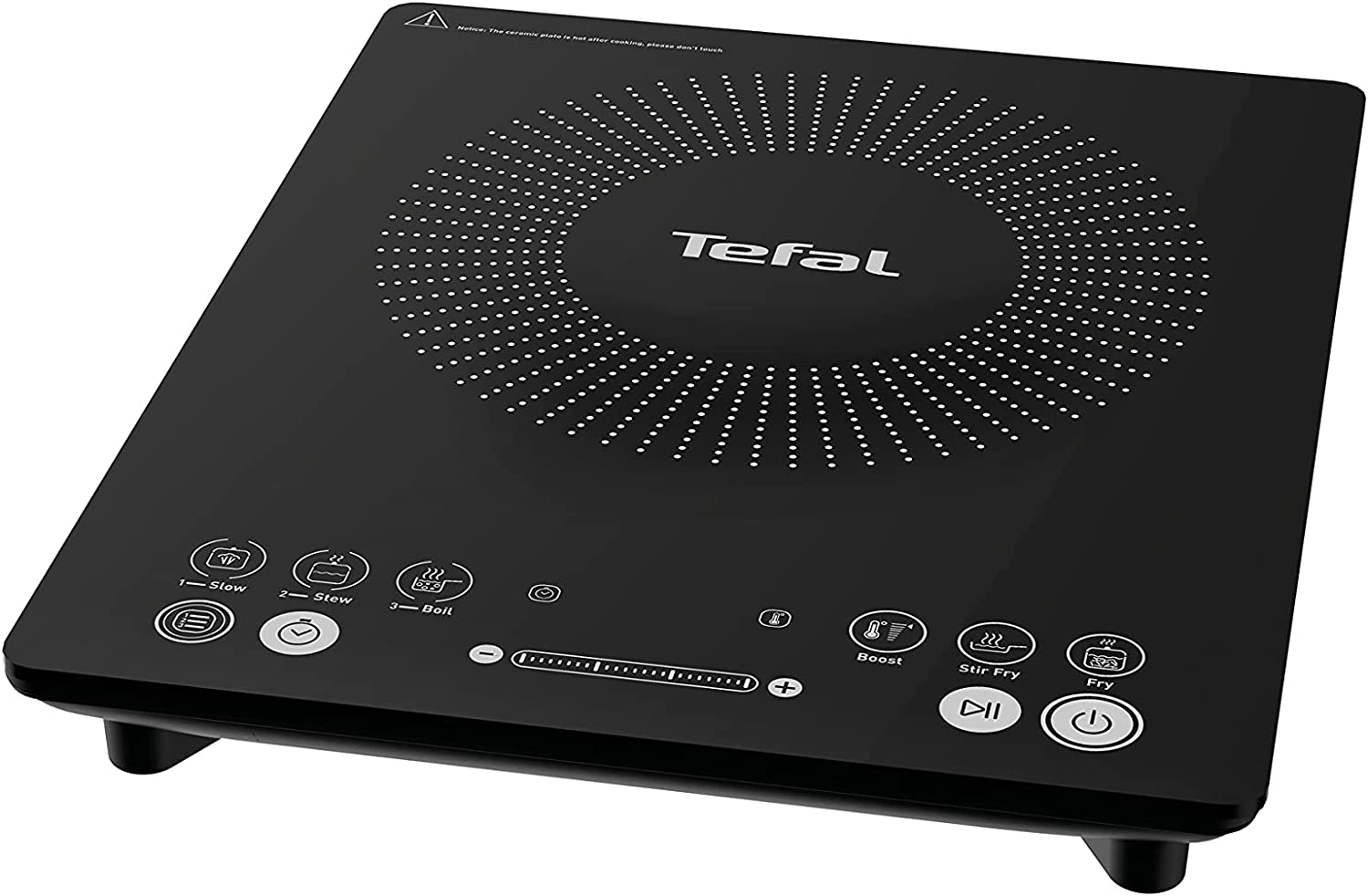 Tefal IH2108 Everyday Slim Induction Hob 300 - 2100 Watt 6 Cooking Programmes Digital Display Timer Black