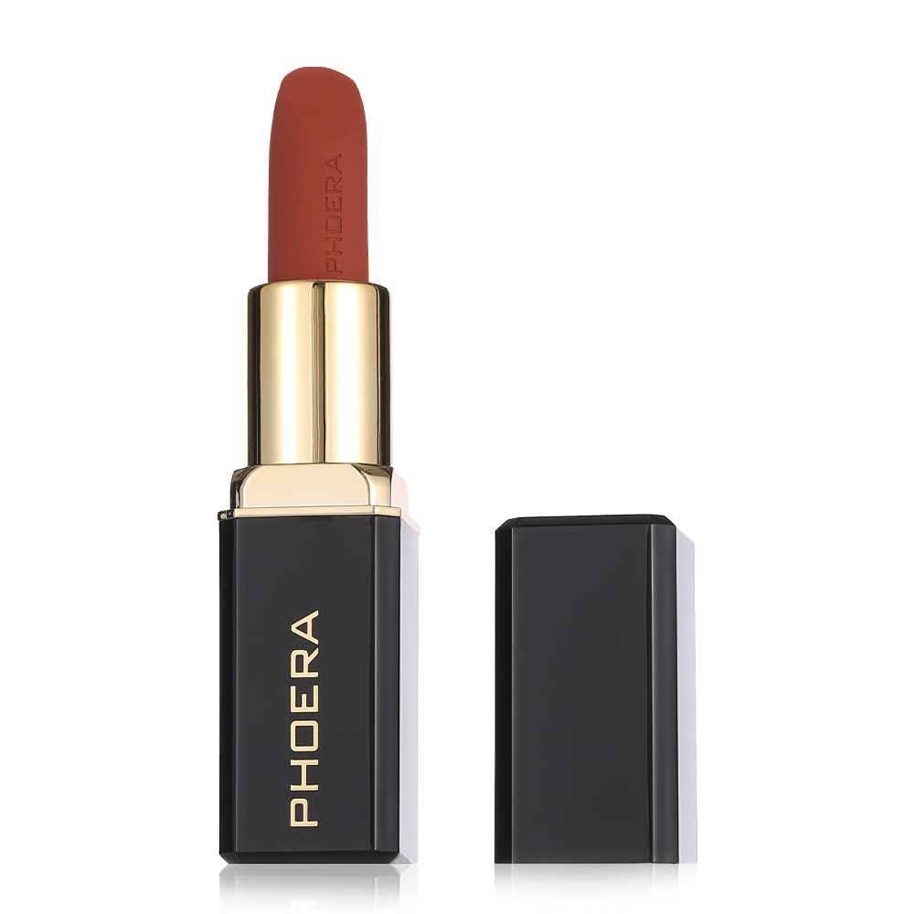 Phoera 24 HRS Non Transfer Matte Lipstick, No Grainy Feeling Lipstick with Long-Lasting Moisturising and Waterproof (04 Tacey)
