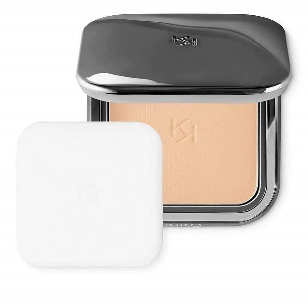 KIKO Milano Matte Fusion Pressed Powder 01 | Compact Powder with Natural Matte Finish, rose ‎01 beige